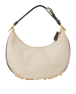 Fendigraphy Small Hobo Bag, Canvas, Beige, 8BR798, DB, 2*